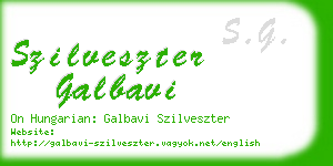 szilveszter galbavi business card